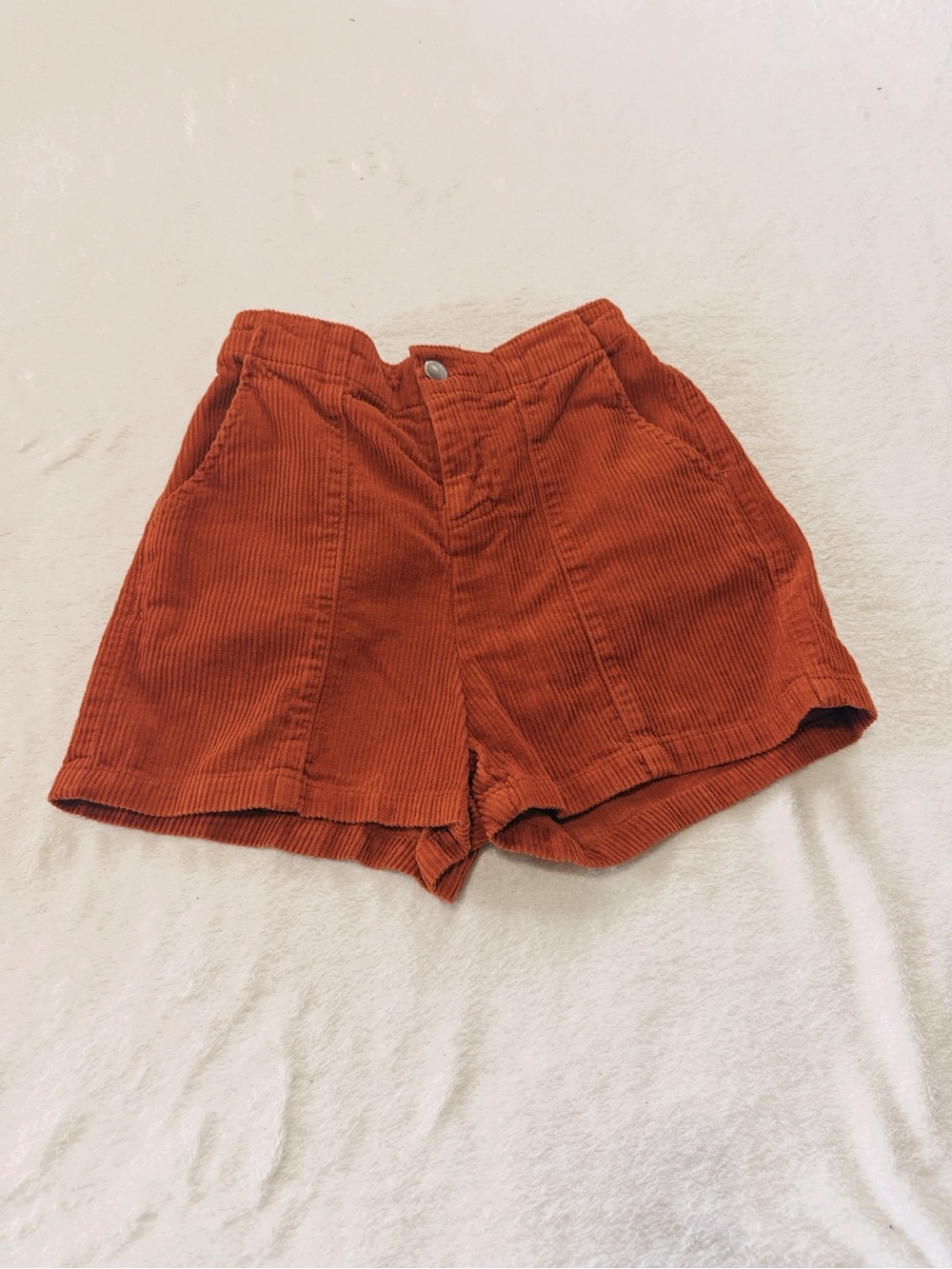 wild fable Rust High-Waist Corduroy Shorts